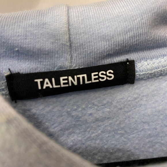 Talentless Blue Paisley Designer Hoodie Pullover Sweater Top Size Medium - Picture 5 of 9